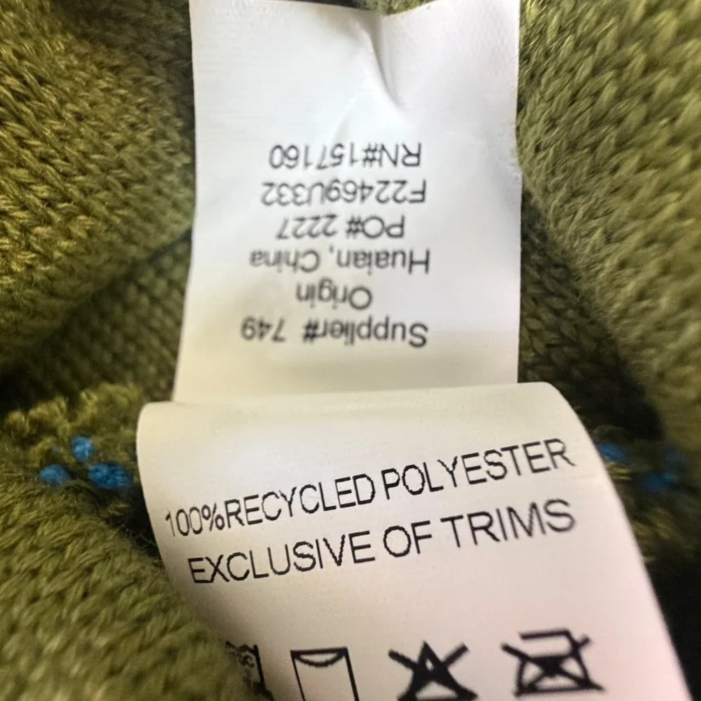 Cotopaxi Colorblock Knit Beanie One Size Blue Navy Green Recycled Polyester